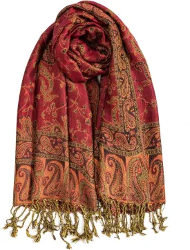 AUSEKALY Pashmina Feel Shawls Wraps for Women Rave Scarf Soft Silky Reversible Men Scarves