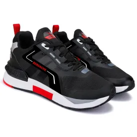 Bersache Lightweight Casual Sneaker Loafer Walking Shoes For Men(9081-Black)