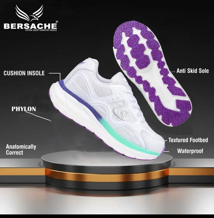 Bersache Sneaker, Loafers ,Casual with extra comfort sneakers for Women (White-9105)