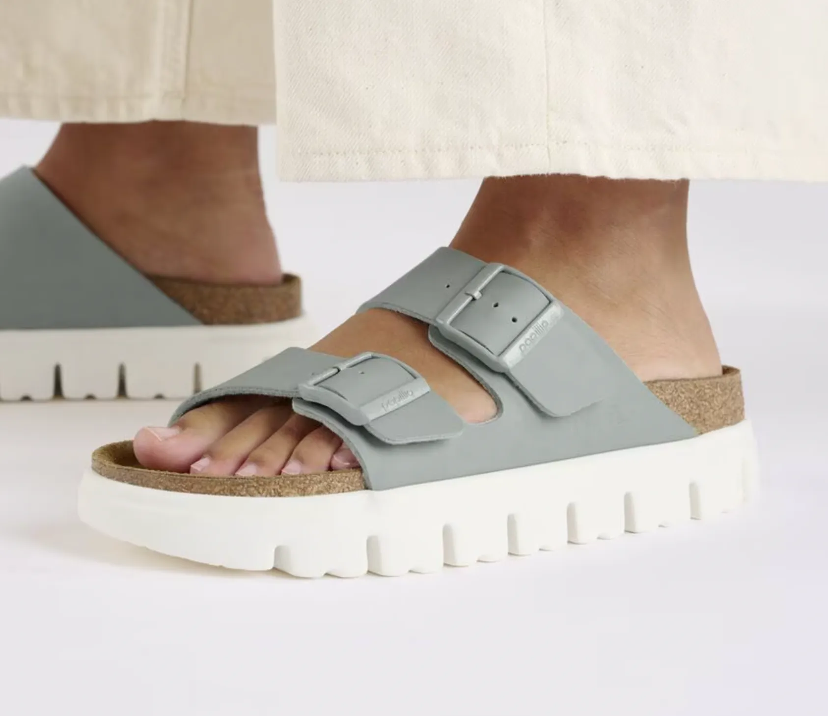 Birkenstock Arizona Chunky Birko-Flor - Pure Sage Papillio