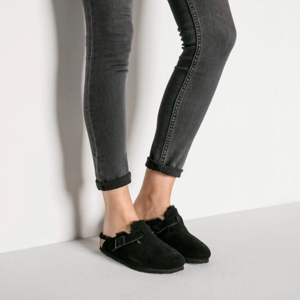 Birkenstock Boston Shearling in Black