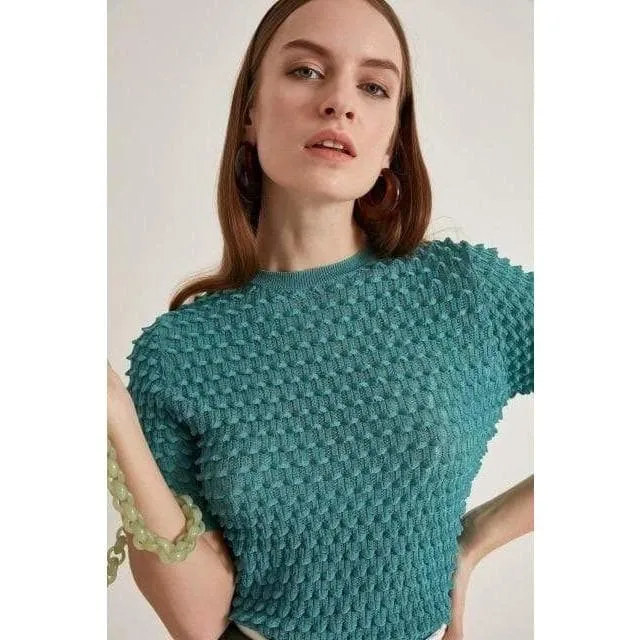 Bubble Short Sleeve Tops