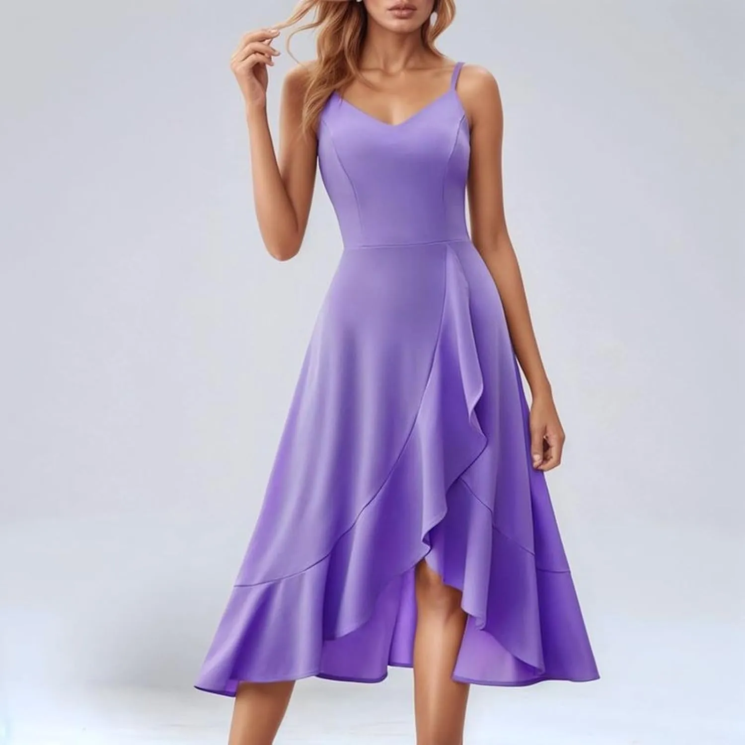 Cocktail Dresses for Women Plus Size Sleeveless Sundress Casual Loose Plain Long Dresses Summer Vacation Maxi Dress