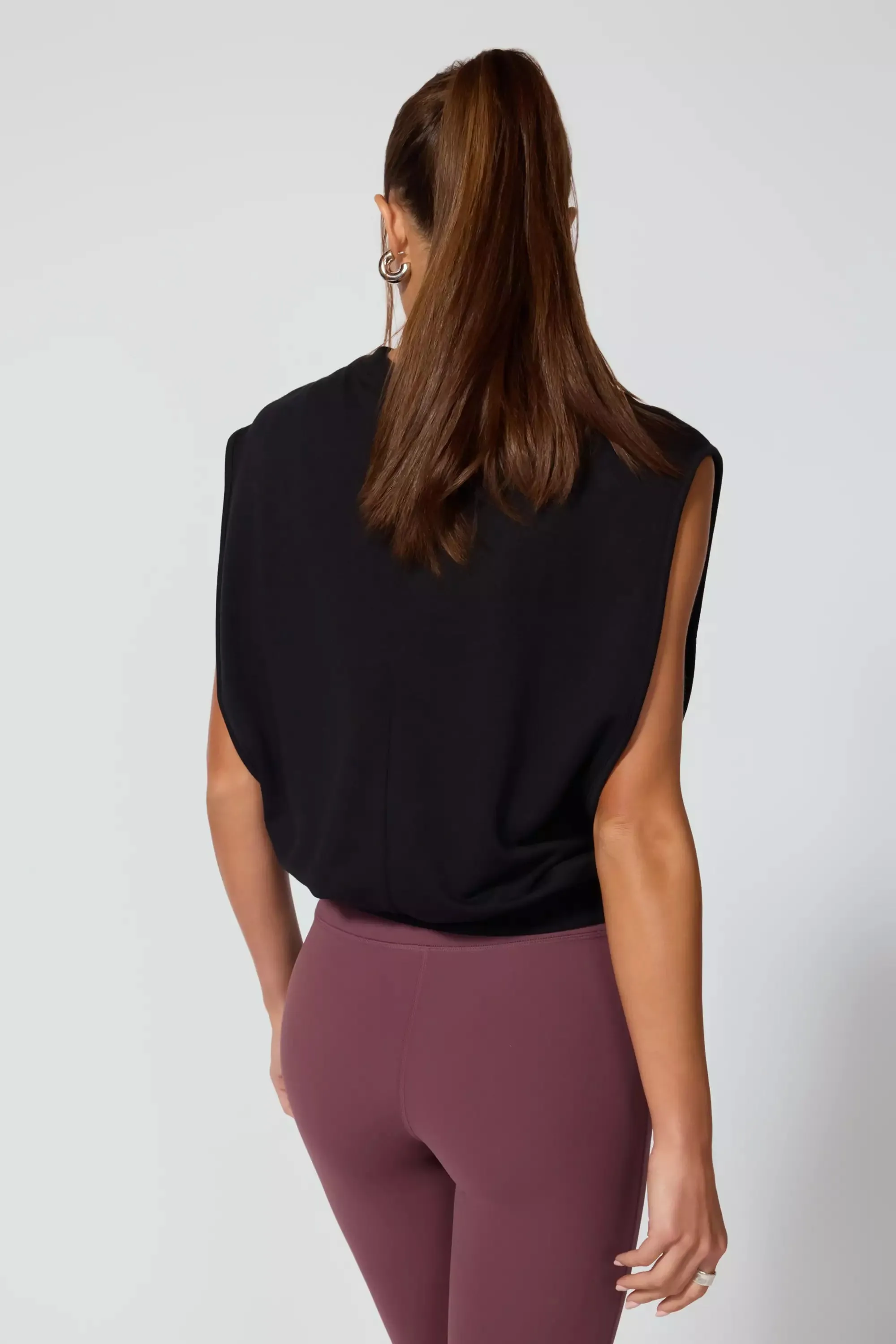 Cozy Fleece Relaxed Tank - Black