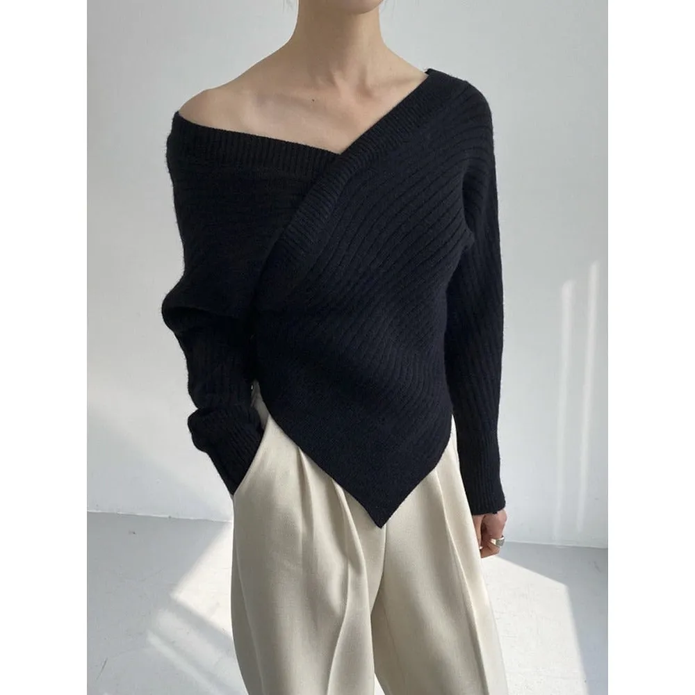 Crossed Sweater Top