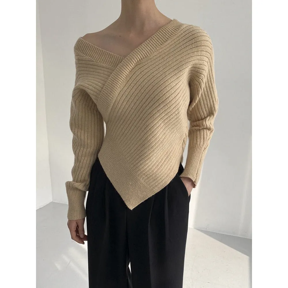 Crossed Sweater Top