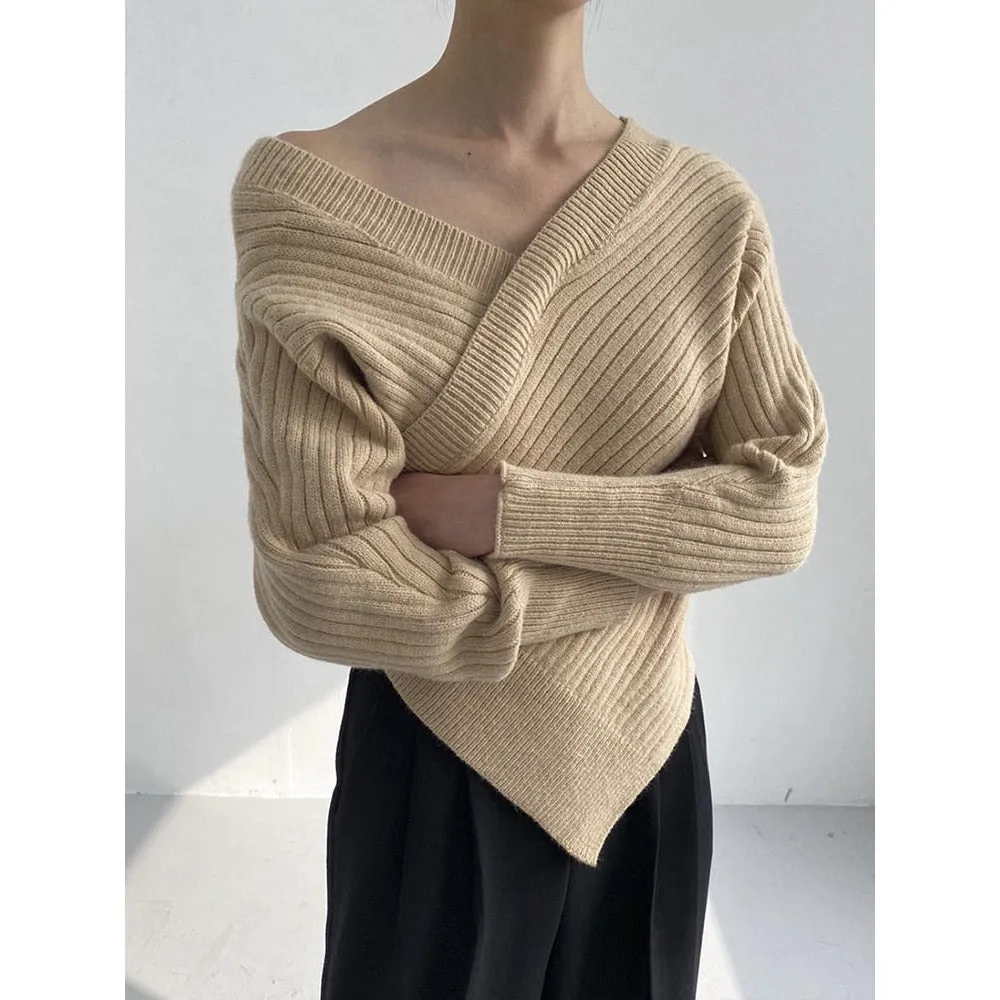Crossed Sweater Top