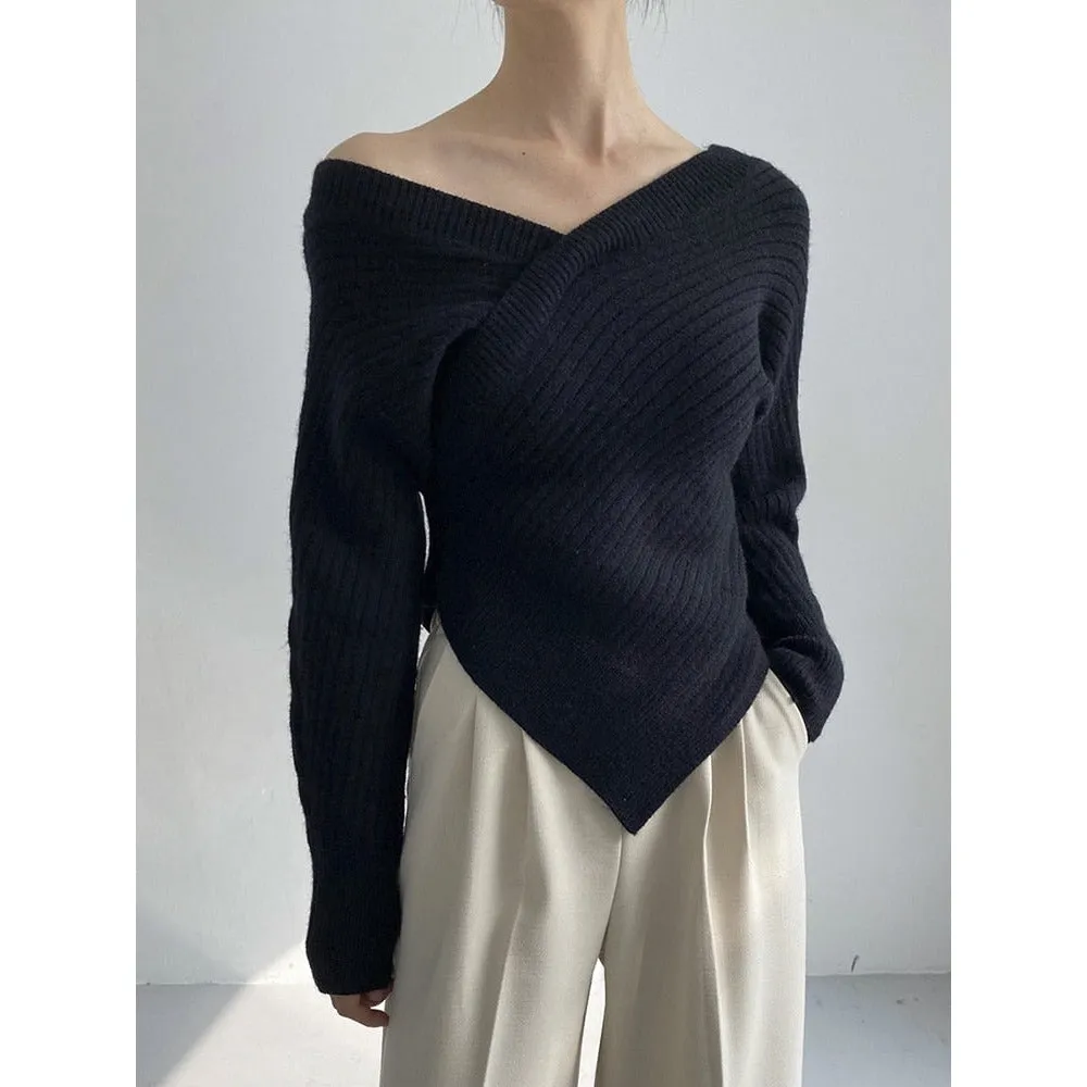 Crossed Sweater Top