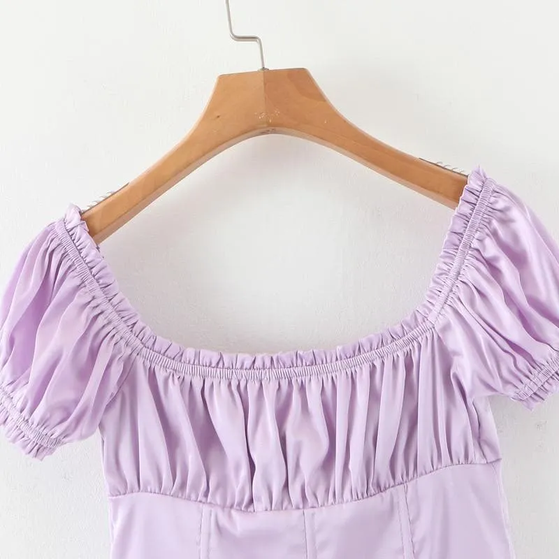 ELEGANT SHORT SLEEVE SUMMER BLOUSE