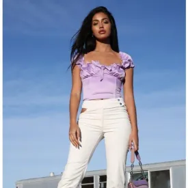 ELEGANT SHORT SLEEVE SUMMER BLOUSE