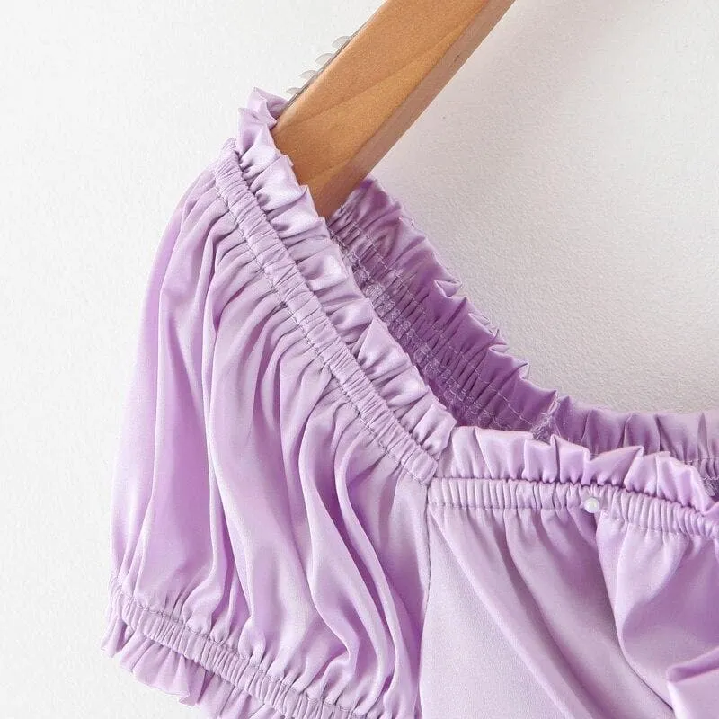 ELEGANT SHORT SLEEVE SUMMER BLOUSE