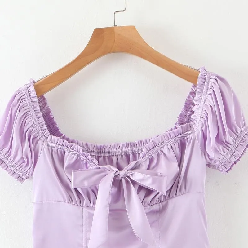 ELEGANT SHORT SLEEVE SUMMER BLOUSE