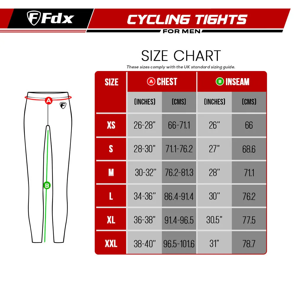 Fdx Viper Men's & Boy's Grey Thermal Padded Cycling Tights