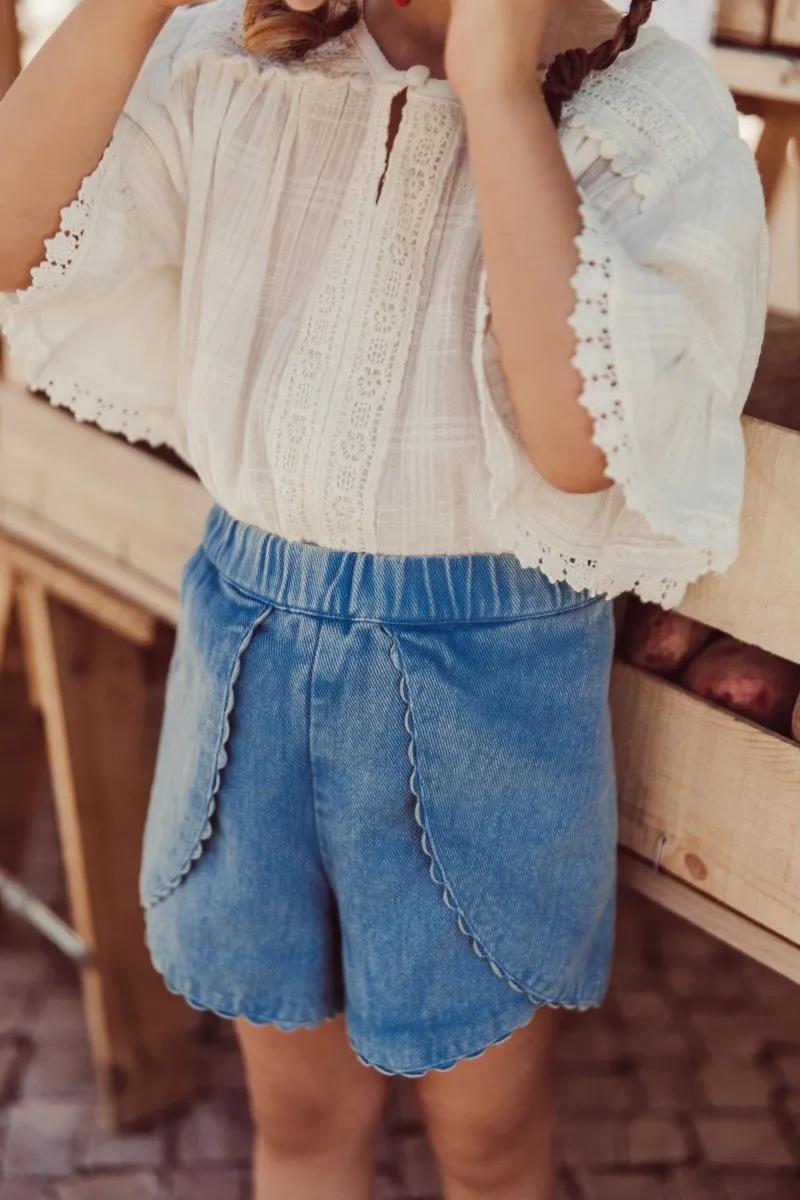 FELIZA LACE TRIM TOP (PREORDER)
