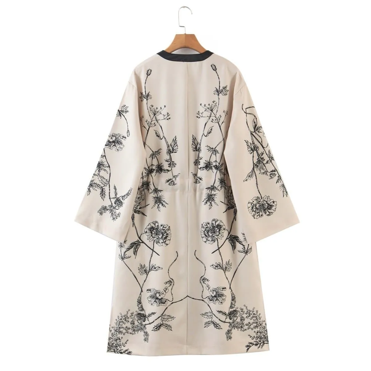 FLORAL TIE BOW CARDIGAN