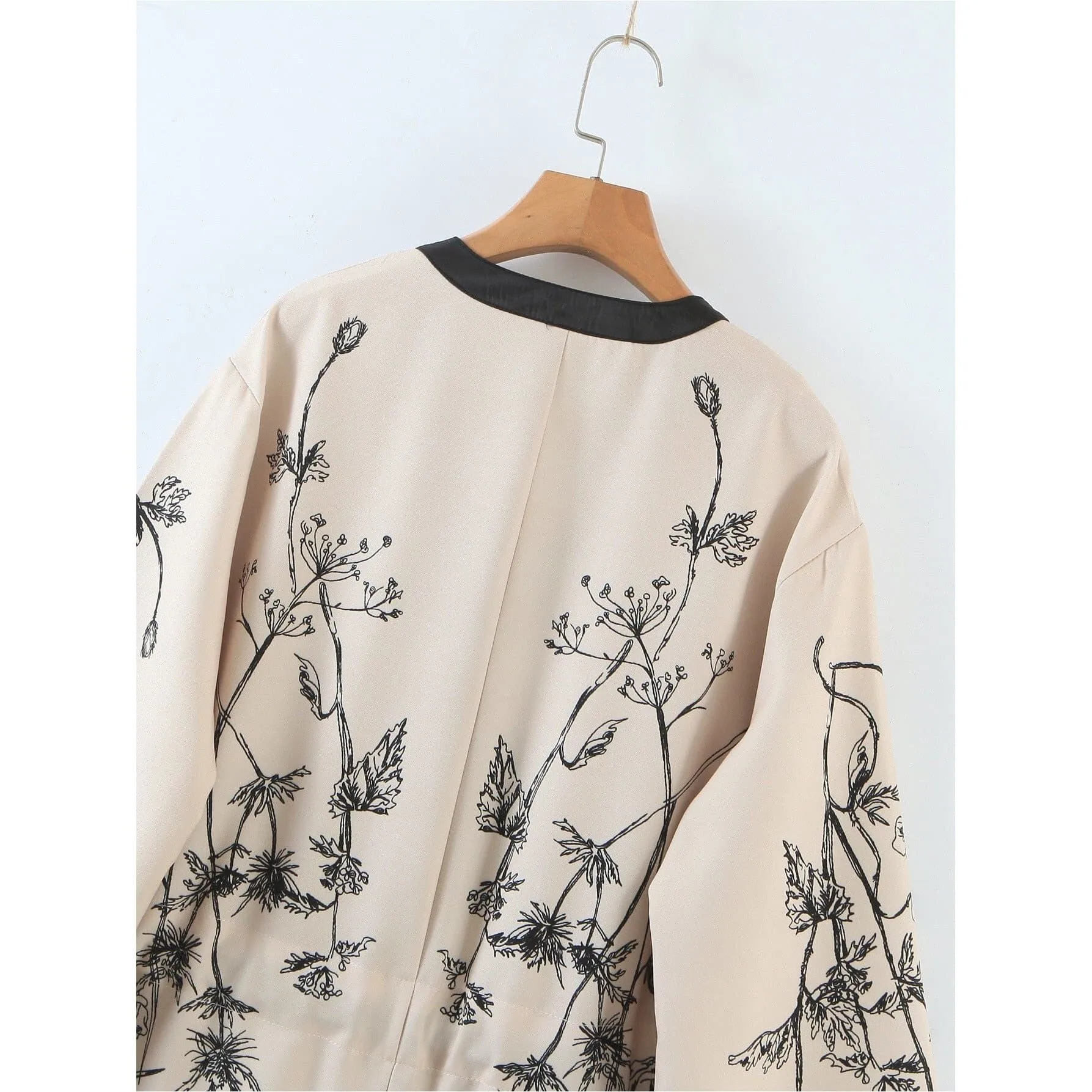 FLORAL TIE BOW CARDIGAN