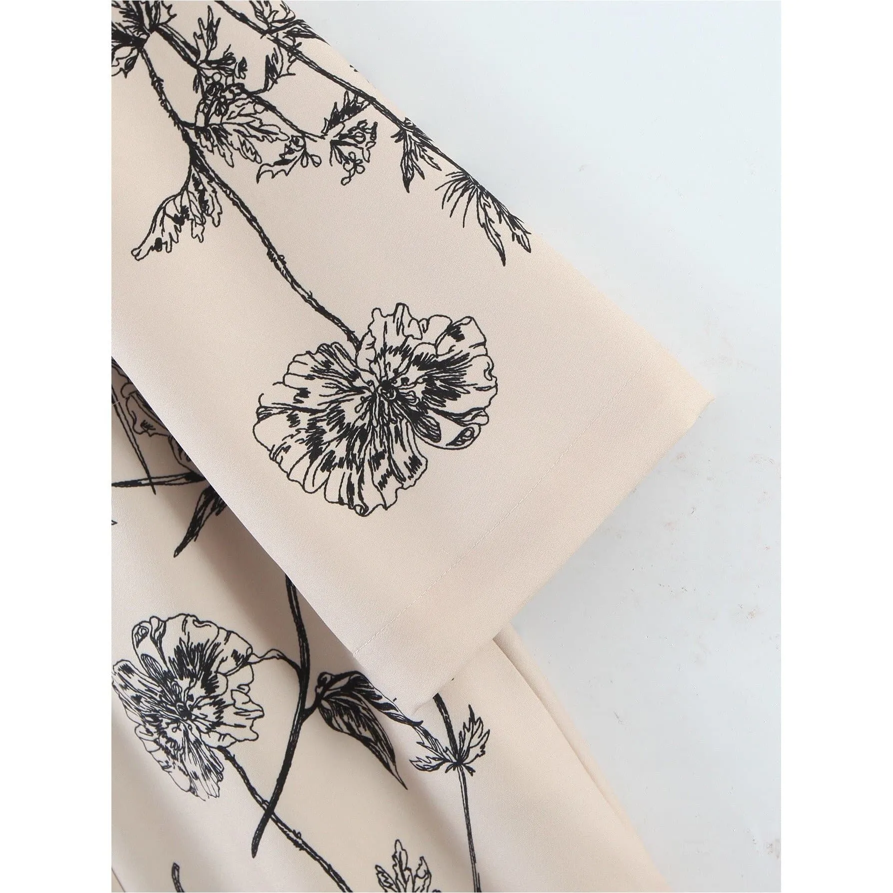 FLORAL TIE BOW CARDIGAN
