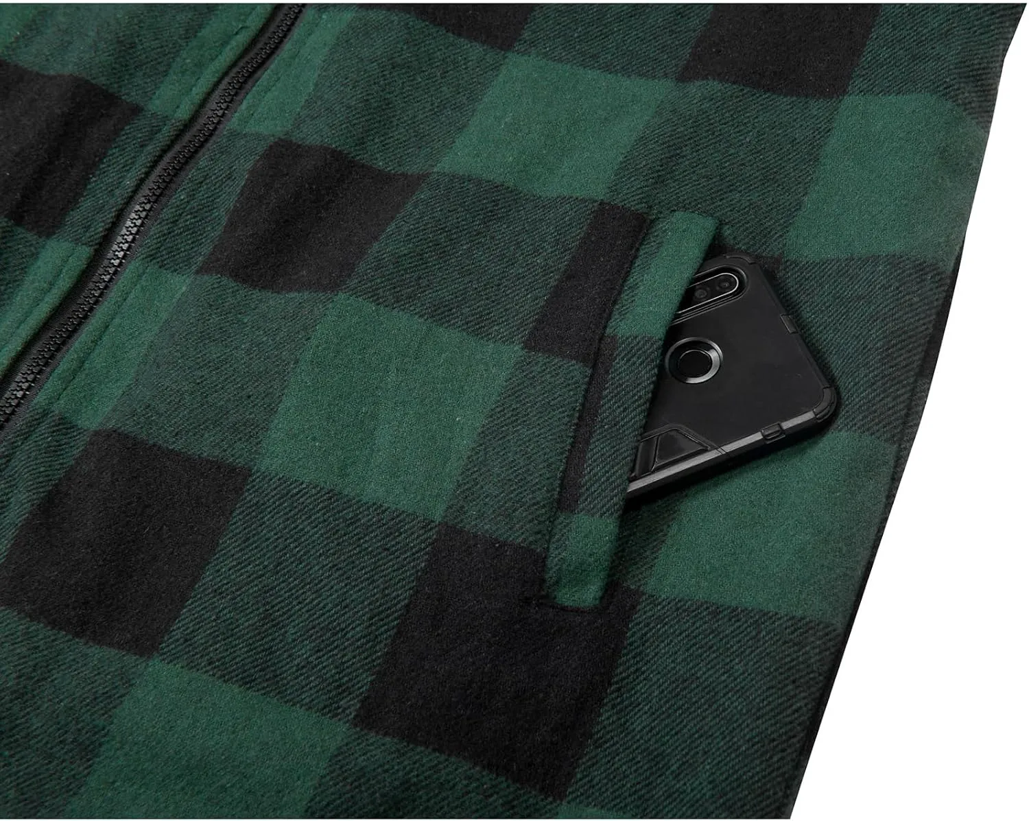 GEEK LIGHTING Men's Flannel Shirts Jacket Sherpa Lined Fleece Plaid Hoodie Long Sleeve Winter Warm Coat