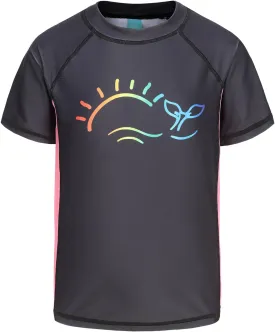 Girls Short Sleeve Swim Shirt for Kids Girls Rash Guard Swimsuits with UPF 50  Sun Protection Swim Top 3-16 Years