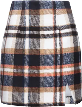 Ibeauti Women's High Waist Plaid Skirt Side Split Bodycon Pencil Mini Skirt