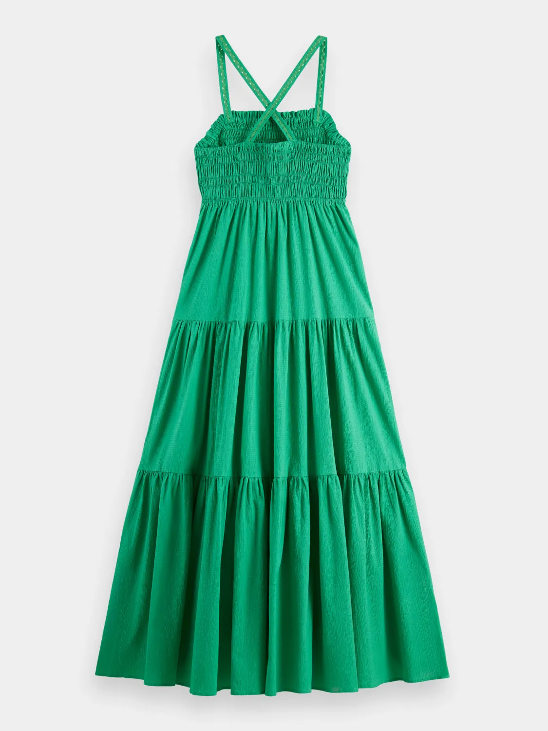 Maxi dress with smock detail