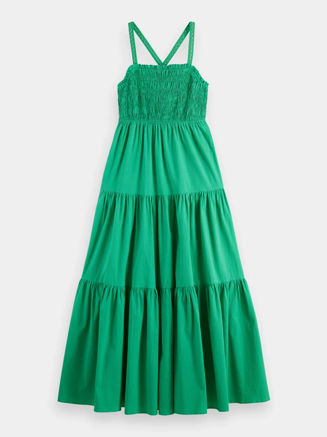 Maxi dress with smock detail