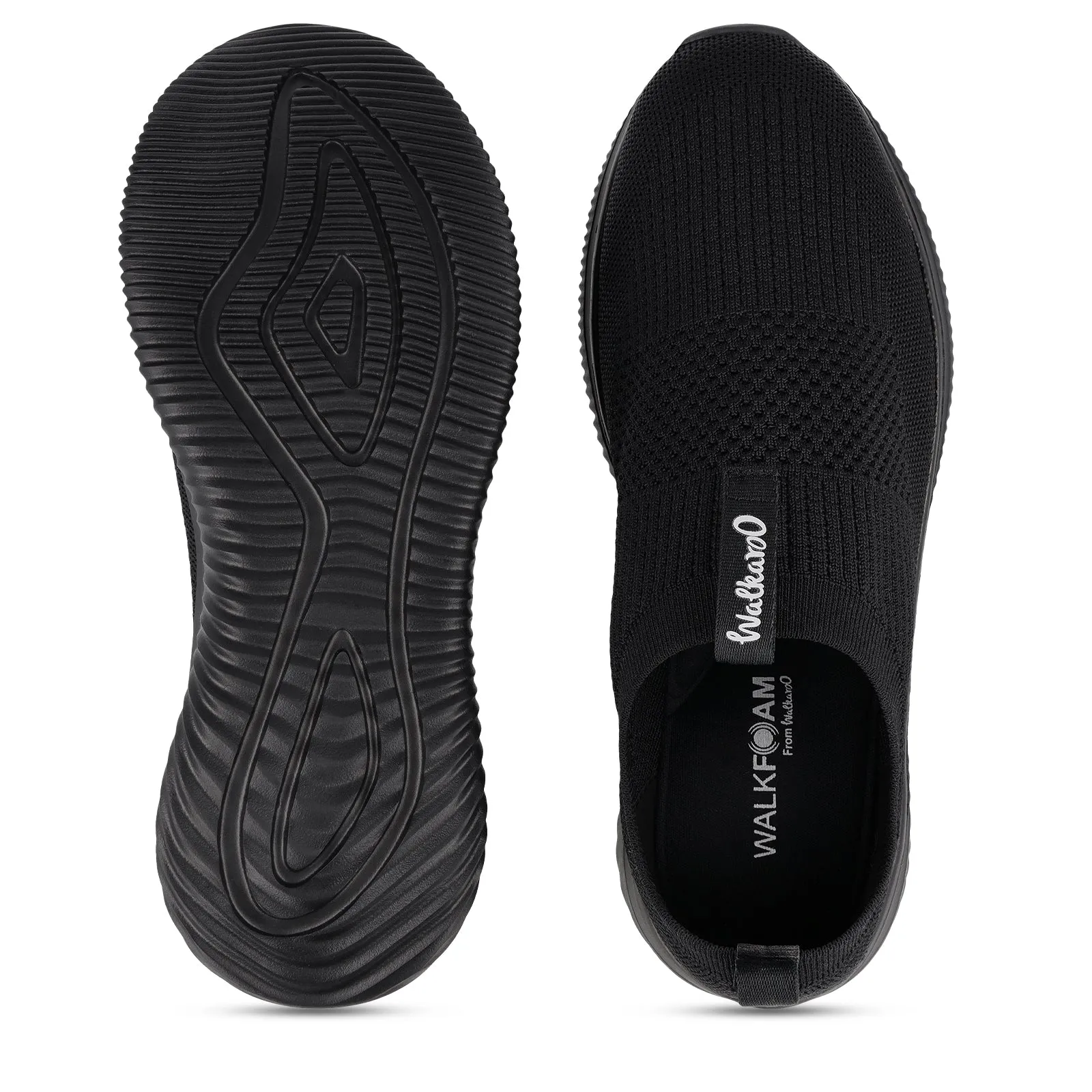 Men`s Slip-on Walking Shoes - WS9551 Black Black