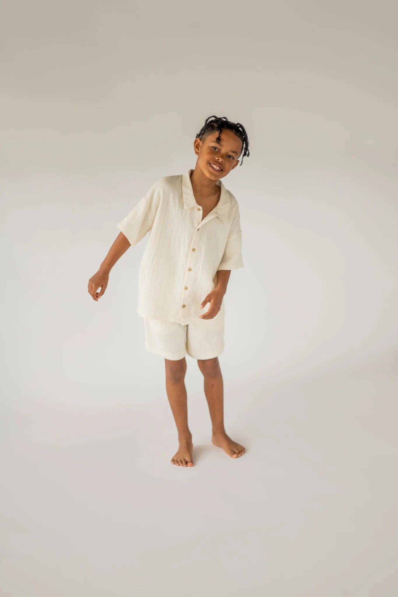 Milk Muslin Button Up