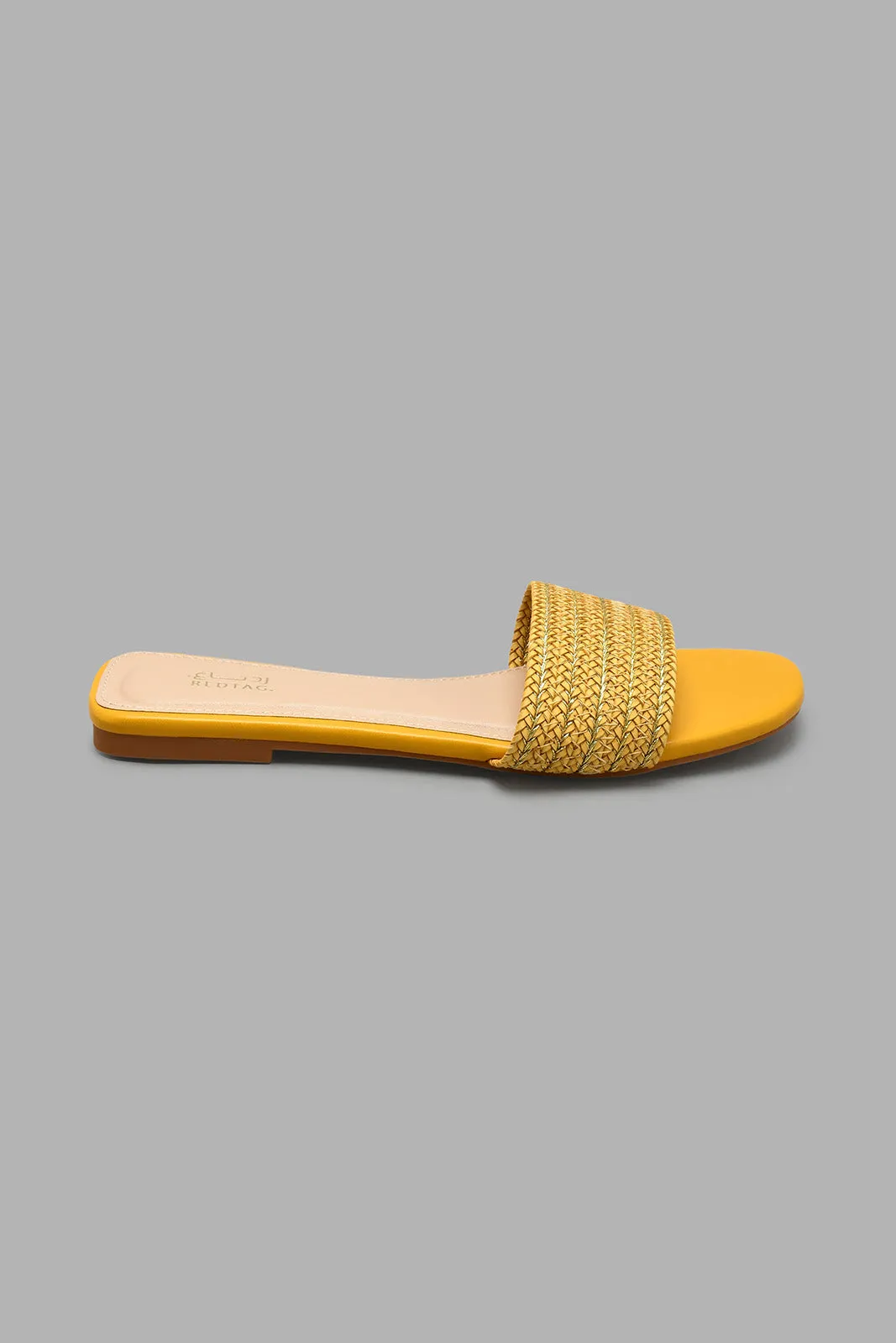 Mustard Weave Mule