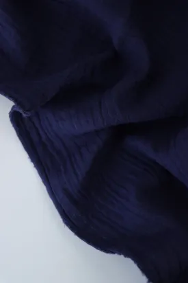 Navy Cotton Double Gauze