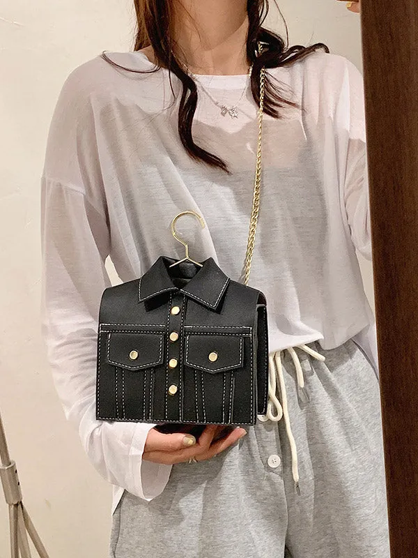 Original Stylish PU Contrast Color Shoulder Bag Accessories