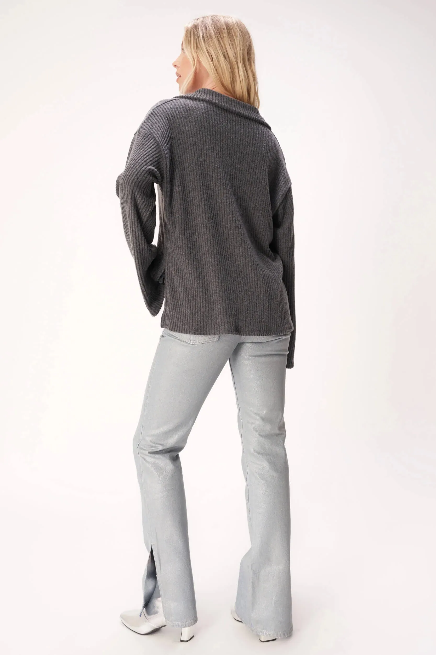 Raven Collared Cozy Rib