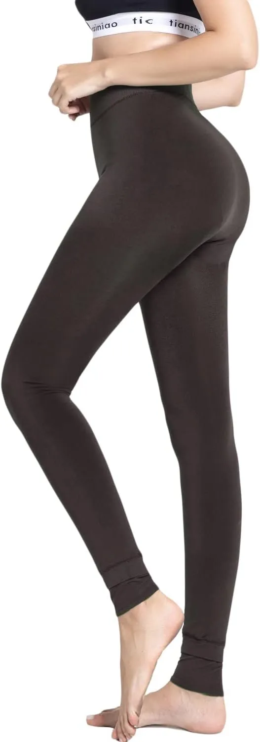 Romastory Winter Warm Leggings Women Elastic Thick Thermal Legging Pants Fleece Lined Tights