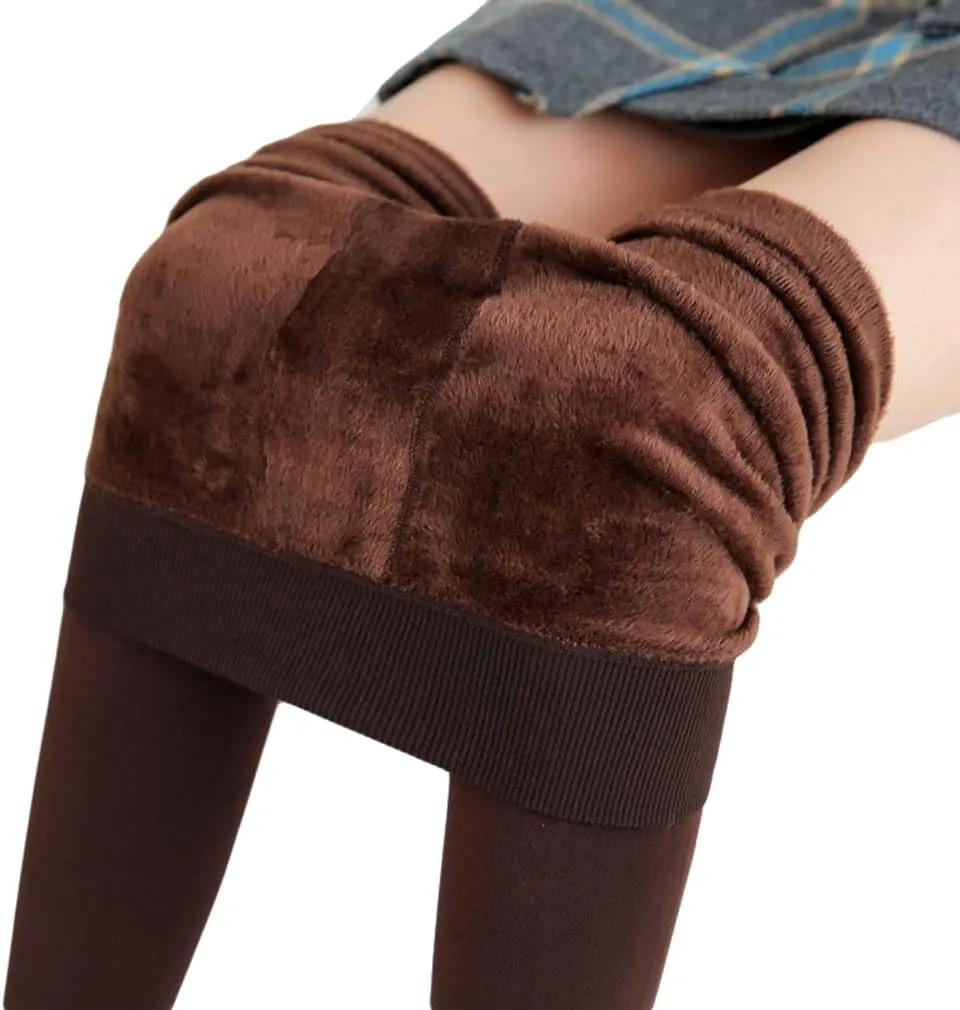 Romastory Winter Warm Leggings Women Elastic Thick Thermal Legging Pants Fleece Lined Tights