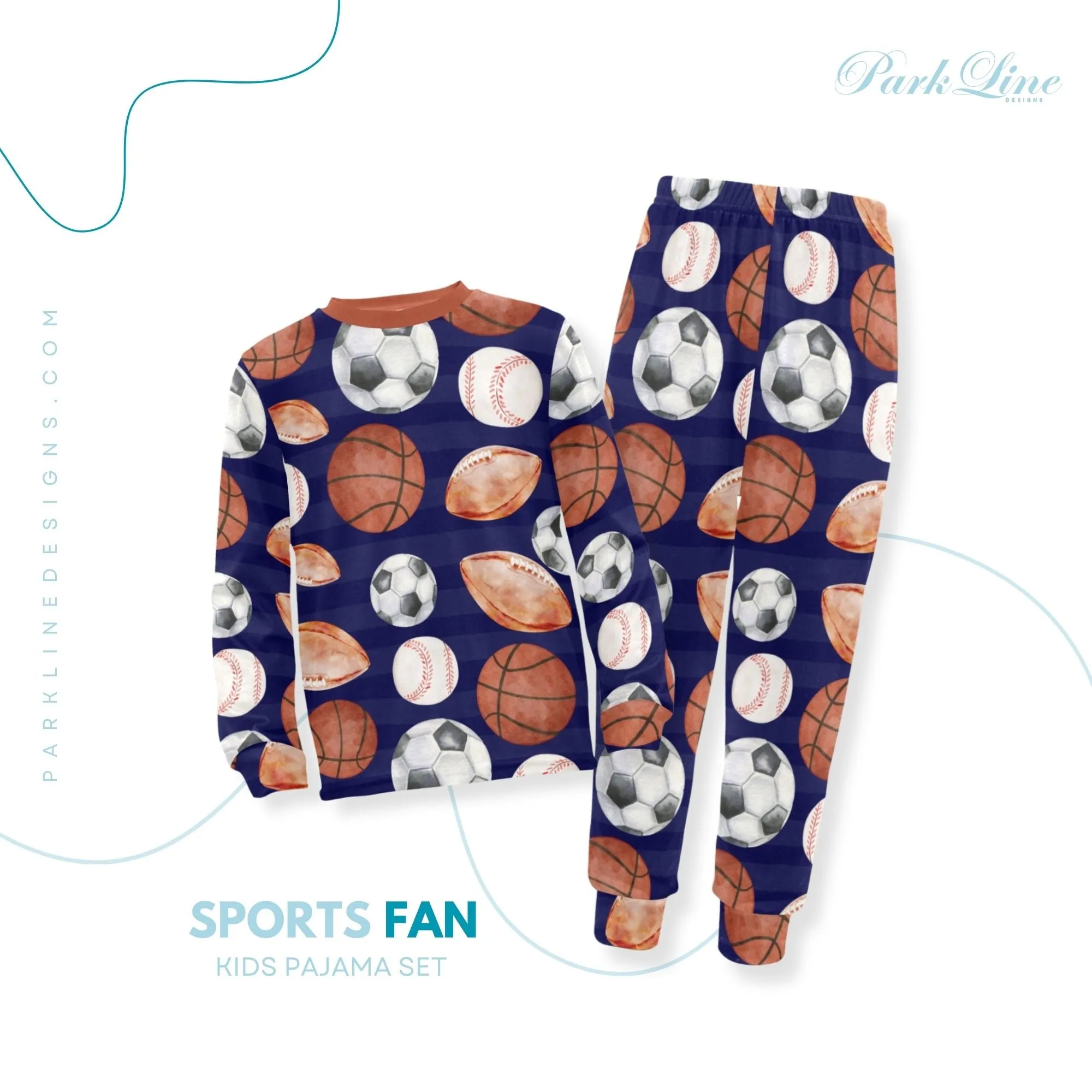 Sail Boat Boys' Pajama Set | Crew Neck Long Pajama Set | Soft Long Sleeve Sleepwear for Lounging and Relaxing