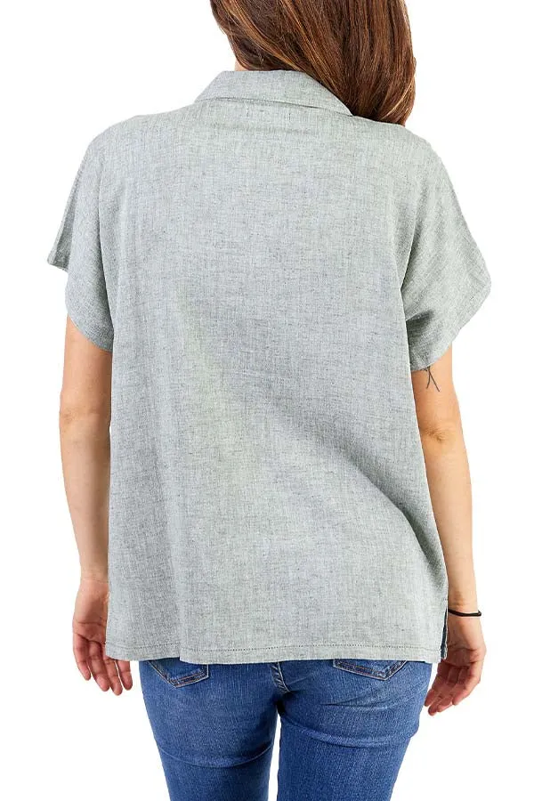 Silver Camp Collar Shirt
