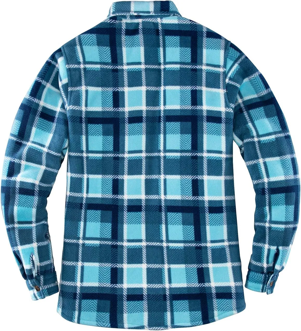 ThCreasa Womens Sherpa Fleece Lined Flannel Shirt Jacket Warm Button Up Plaid Shirt Jac (Sherpa Fleece Throughout)