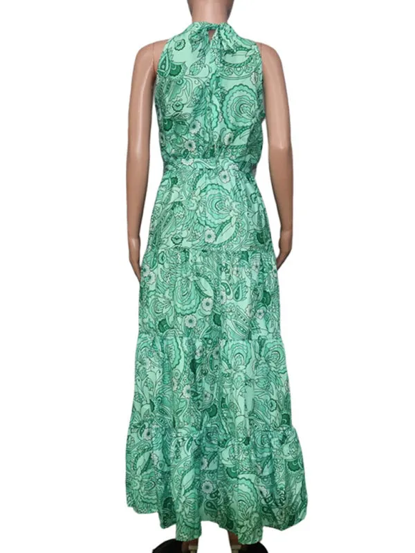 Trendy Bohemian Folk Maxi Dress