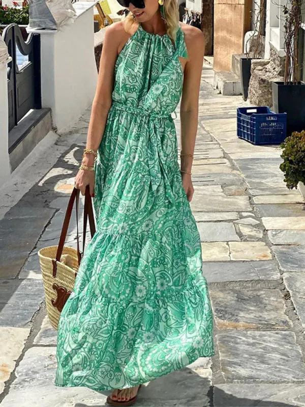 Trendy Bohemian Folk Maxi Dress
