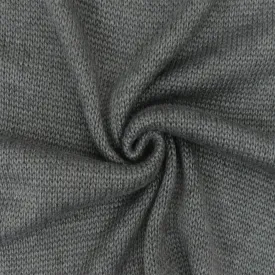 Warm Gray Solid Acrylic-Wool Jersey Sweater Knit Fabric