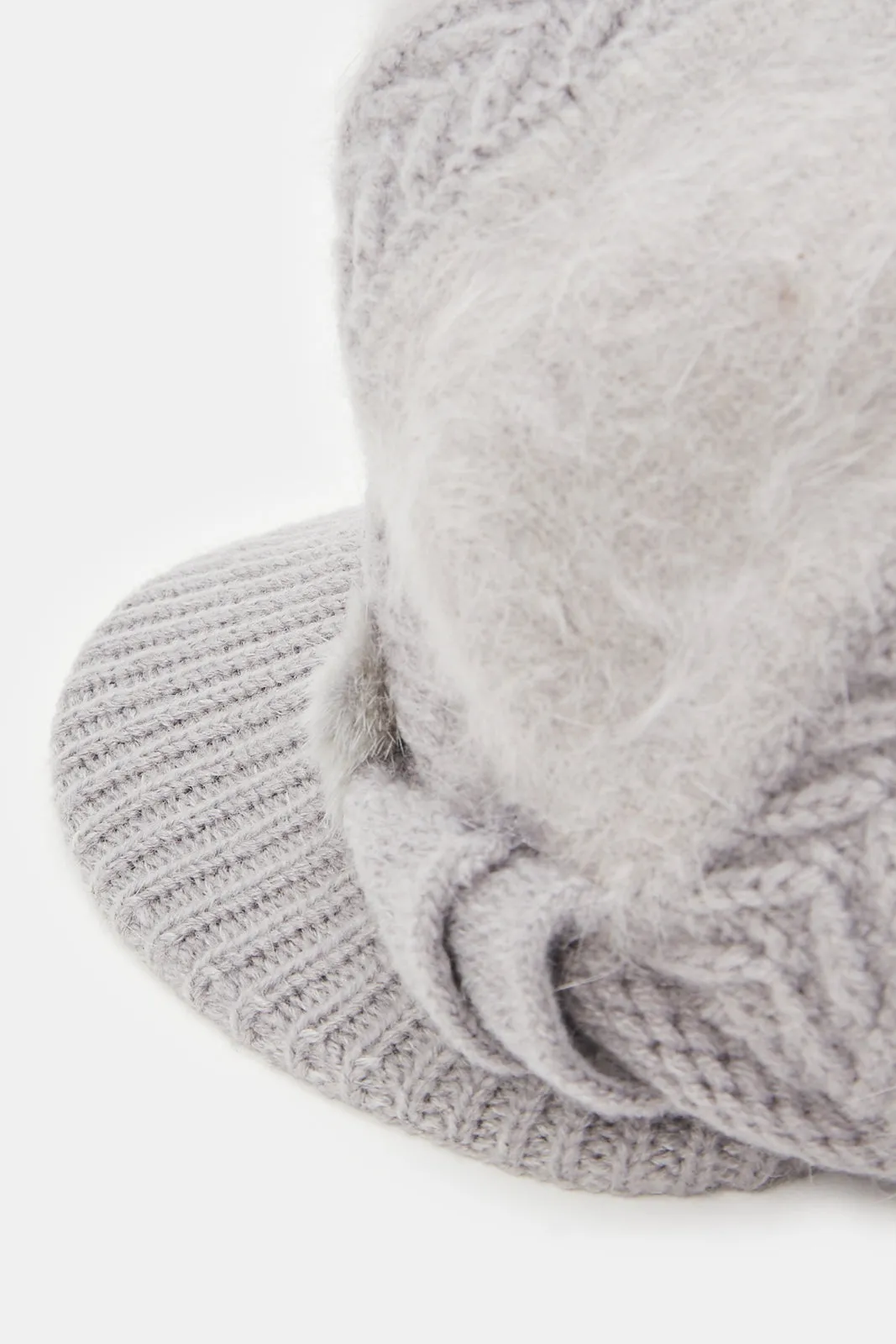 Women Grey Knitted Cap